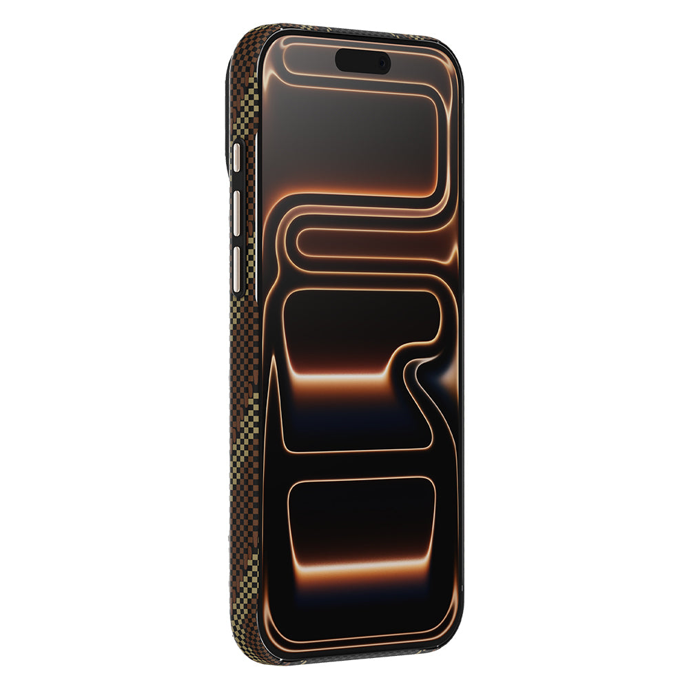 Apple iPhone 17 Pro Kılıf M-safe Şarj Özellikli Raptic Aramid Skin Scepter Serisi Karbon Kapak