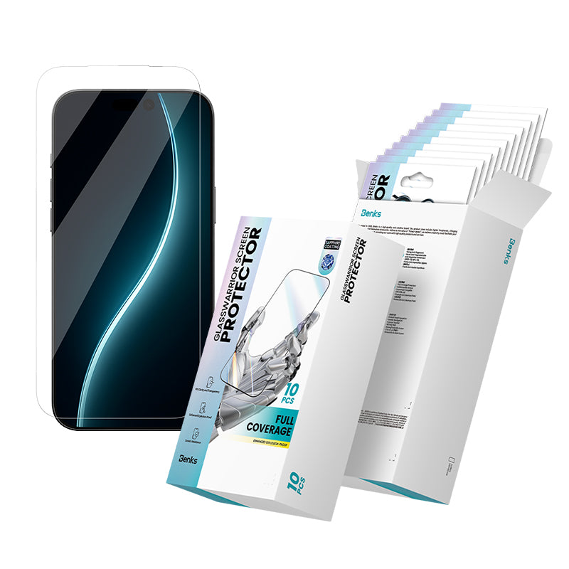 Apple iPhone 17 Pro Max Benks Glass Warrior Safir Coating 0.3mm Cam Ekran Koruyucu 10'lu Paket