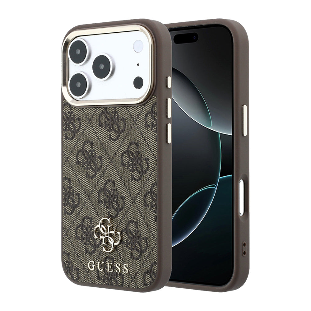 Apple iPhone 17 Pro Max Kılıf Guess Orjinal Lisanslı M-safe Şarj Özellikli Small 4G Classic Logolu Kapak