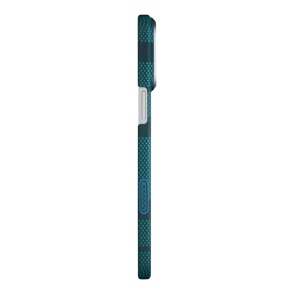 Apple iPhone 17 Pro Max Kılıf M-safe Şarj Özellikli Aramid Fiber Pitaka Flora in Grid Serisi Kapak