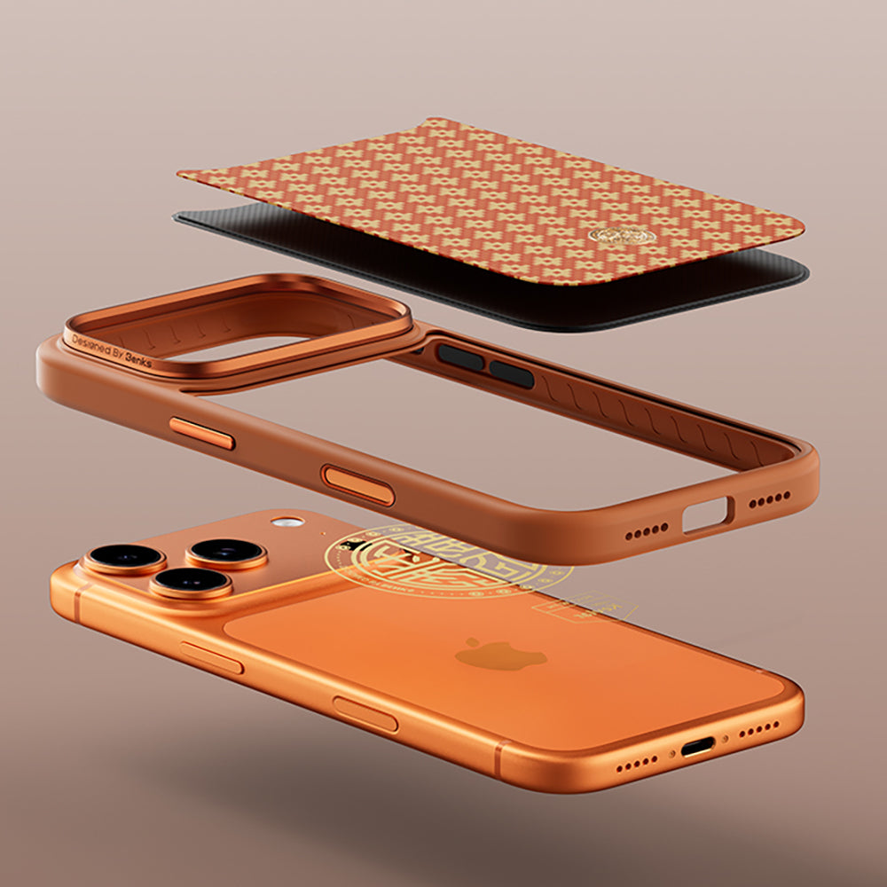 Apple iPhone 17 Pro Max Kılıf M-Safe Şarj Özellikli Benks ArmorPro ArmorGrid Serisi Kevlar Kapak