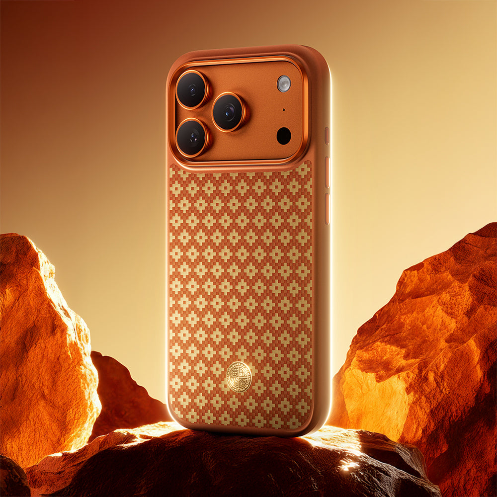 Apple iPhone 17 Pro Max Kılıf M-Safe Şarj Özellikli Benks ArmorPro ArmorGrid Serisi Kevlar Kapak
