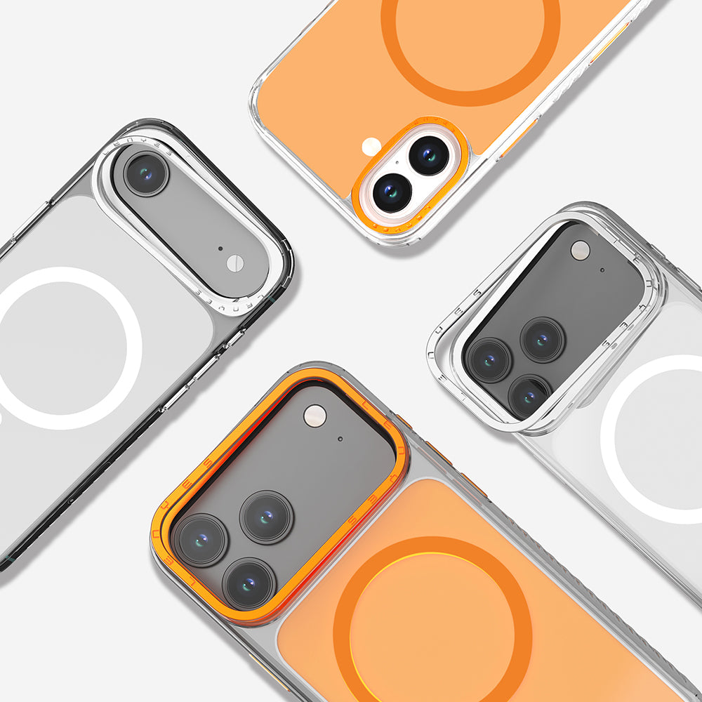 Apple iPhone 17 Pro Max Kılıf M-safe Şarj Özellikli Metal Kamera Çerçeveli Airbag Tasarımlı Lenyes CK221 Sert PC Kapak