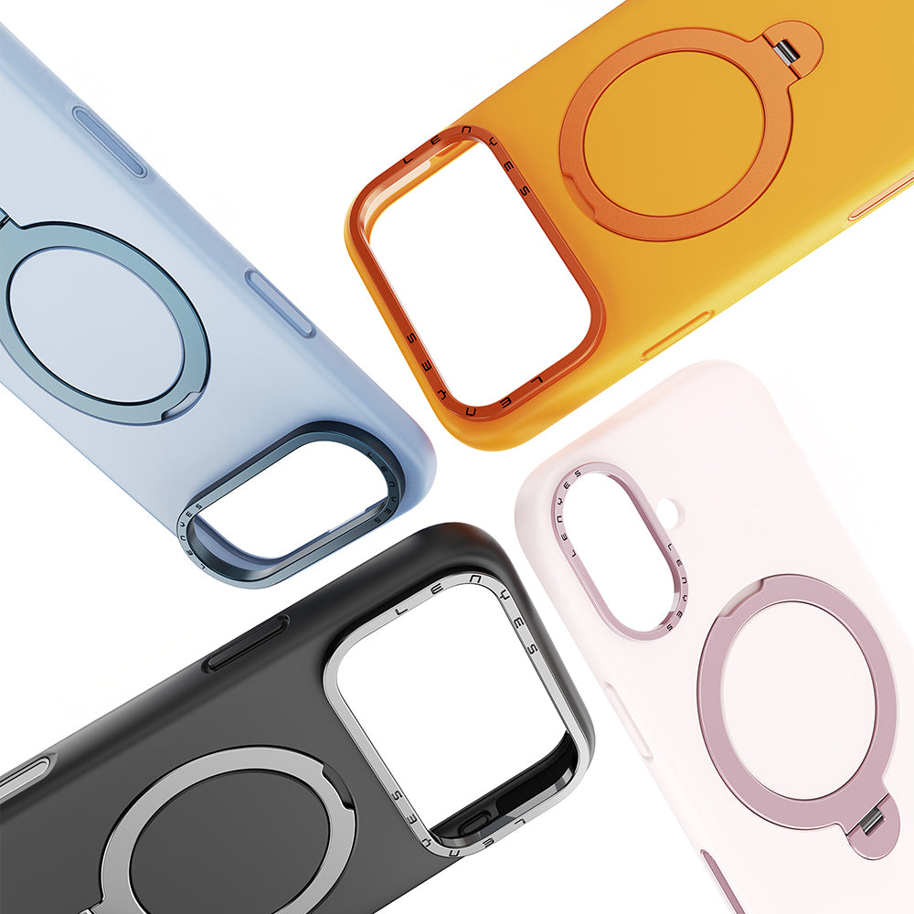 Apple iPhone 17 Pro Max Kılıf M-safe Şarj Özellikli Metal Standlı Sıvı Silikon Lenyes CK223 Kapak