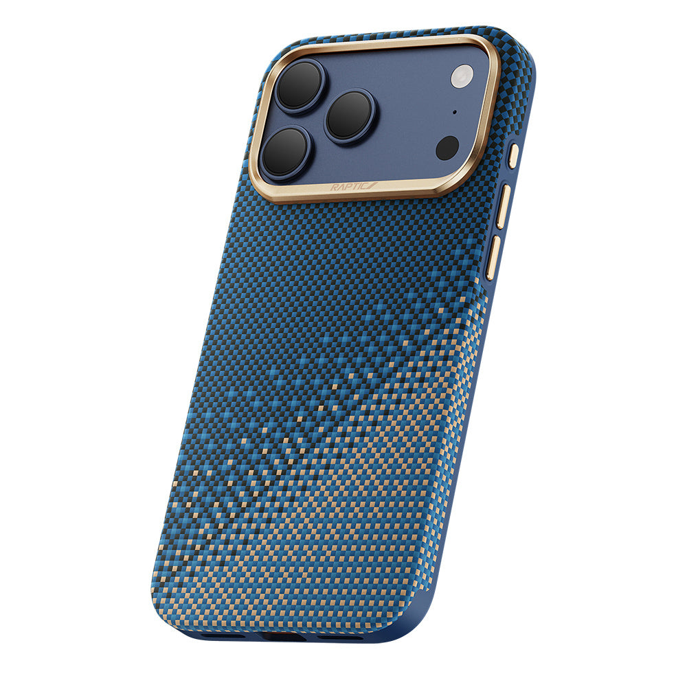 Apple iPhone 17 Pro Max Kılıf M-safe Şarj Özellikli Raptic Aramid Dual Ultra Serenity Serisi Karbon Kapak