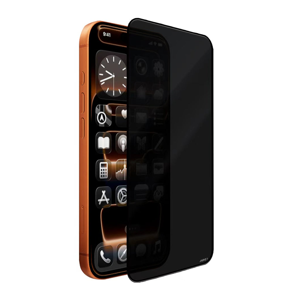 Apple iPhone 17 Pro Max Mohseven Safir Coating 3D Glue Privacy Hayalet Temperli Cam Ekran Koruyucu