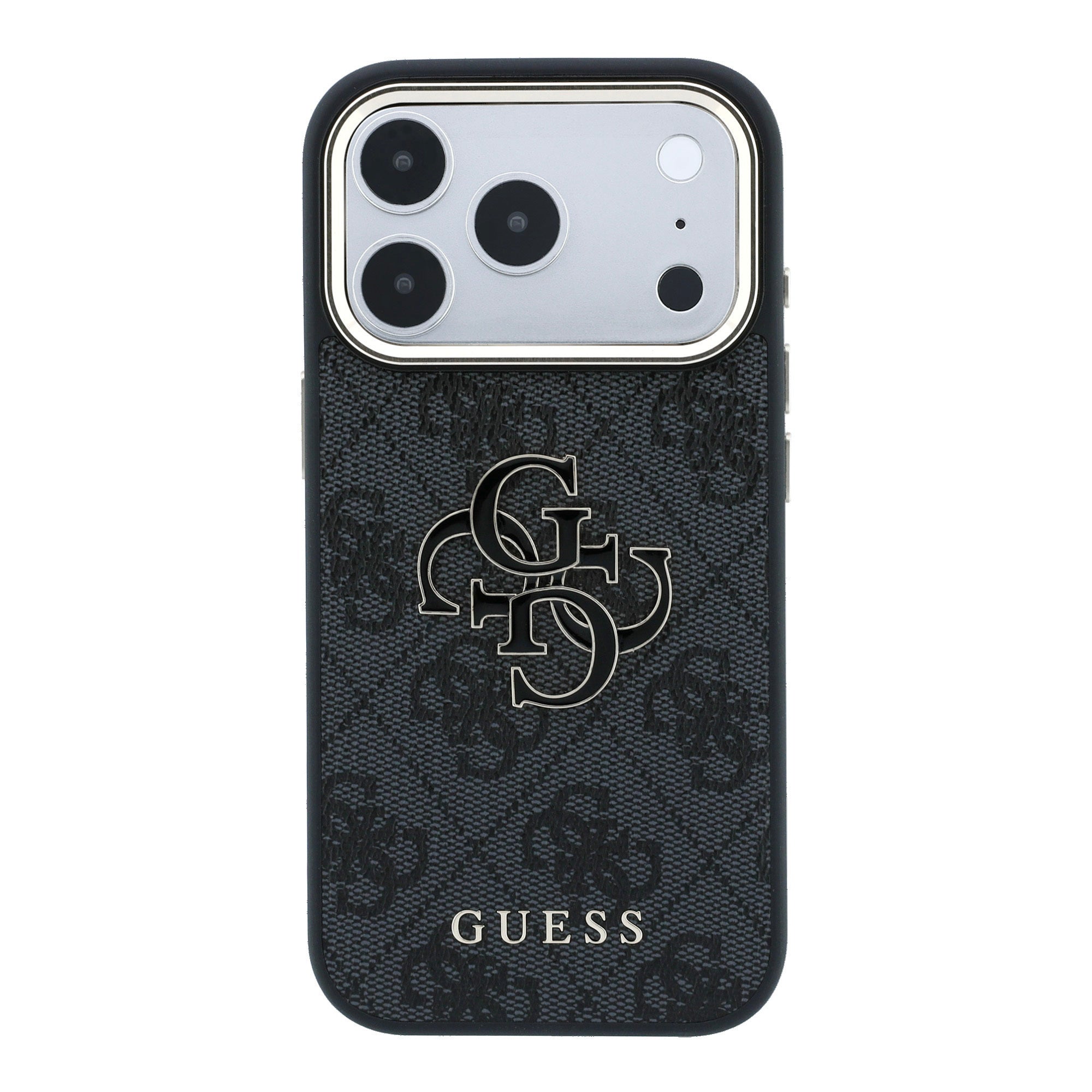 Apple iPhone 18 Pro Kılıf Guess Orjinal Lisanslı 4G Büyük Resin Logolu PU Kapak