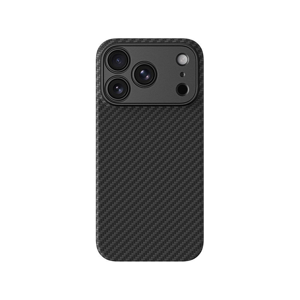 Apple iPhone 18 Pro Kılıf M-safe Şarj Özellikli 1500D Aramid Fiber Lens Korumalı Amazingthing Titan Max Serisi Karbon Kapak