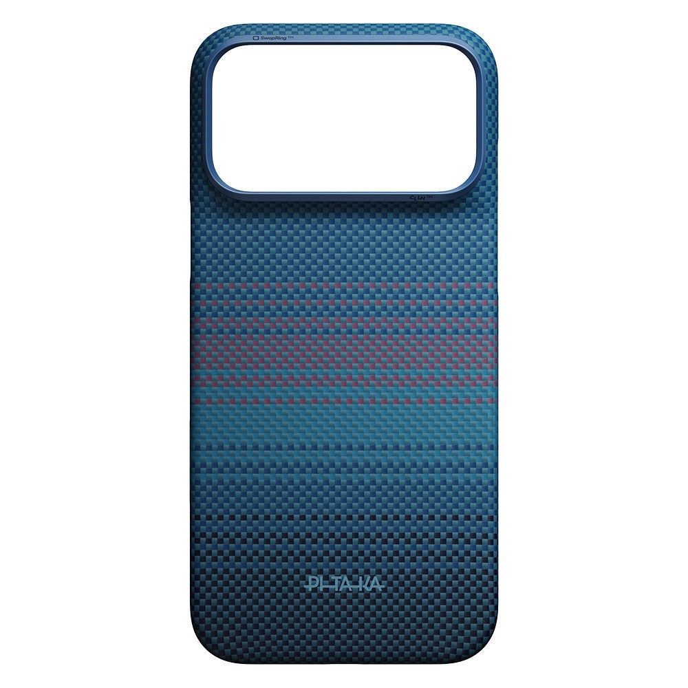 Apple iPhone 18 Pro Kılıf M-safe Şarj Özellikli Aramid Karbon Fiber Pitaka Moonrise 2.0 Nights Serisi Kapak