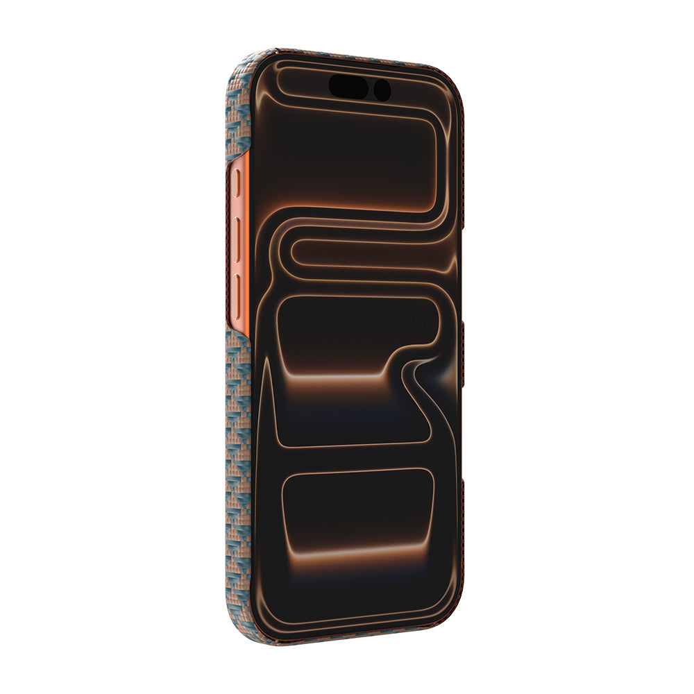 Apple iPhone 18 Pro Kılıf M-safe Şarj Özellikli Raptic Aramid Skin Origin Serisi Karbon Kapak