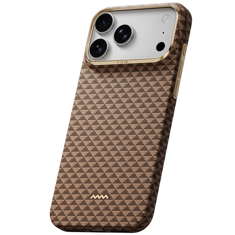 Apple iPhone 18 Pro Kılıf M-safe Şarj Özellikli Raptic Aramid Skin Origin Serisi Karbon Kapak