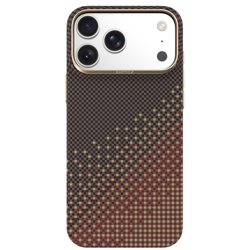 Apple iPhone 18 Pro Kılıf M-safe Şarj Özellikli Raptic Aramid Skin Serenity Serisi Karbon Kapak