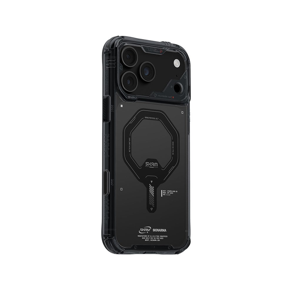 Apple iPhone 18 Pro Kılıf M-safe Şarj Özellikli Şeffaf Airbag Tasarımlı Skinarma Saido Mag-Charge Kapak