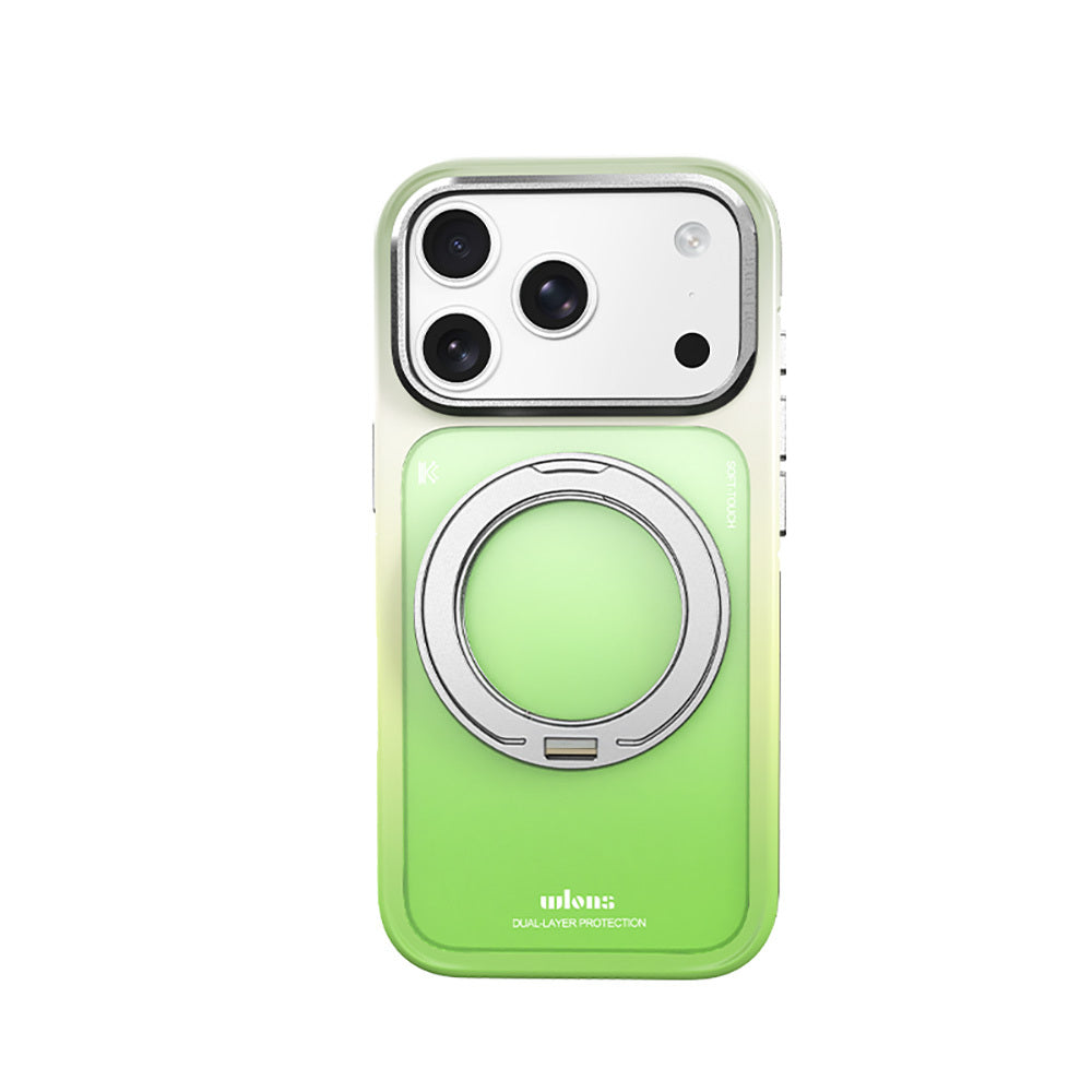 Apple iPhone 18 Pro Kılıf M-safe Şarj Özellikli Sert PC Wlons Arvox Standlı Kapak
