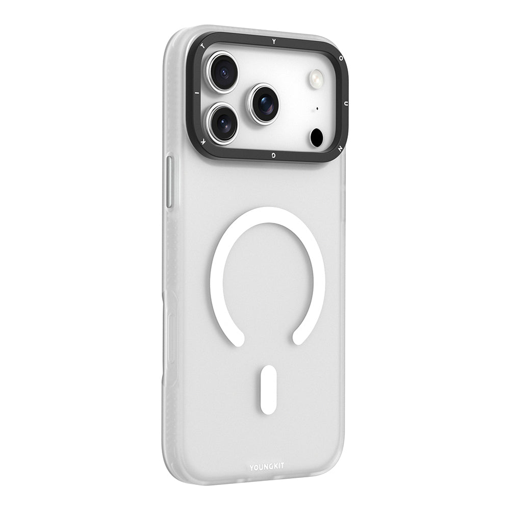 Apple iPhone 18 Pro Kılıf M-safe Şarj Özellikli Youngkit Hidden Sand Serisi Kapak