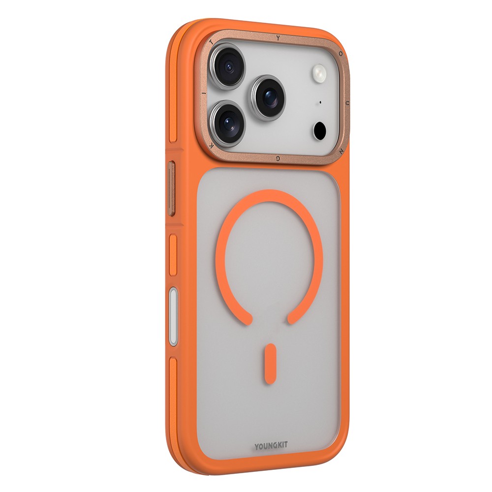 Apple iPhone 18 Pro Kılıf M-safe Şarj Özellikli Youngkit Rock Sand Serisi Kapak