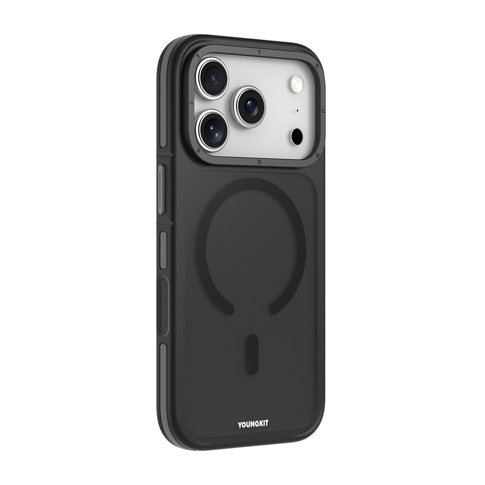 Apple iPhone 18 Pro Kılıf M-safe Şarj Özellikli Youngkit Rock Sand Serisi Kapak