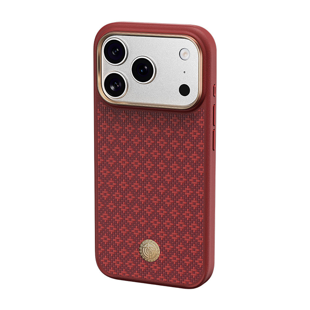 Apple iPhone 18 Pro Kılıf M-Safe Şarj Özellikli Yükseltilmiş Kamera Çerçeveli Benks ArmorPro ArmorGrid Serisi Kevlar Karbon Kapak