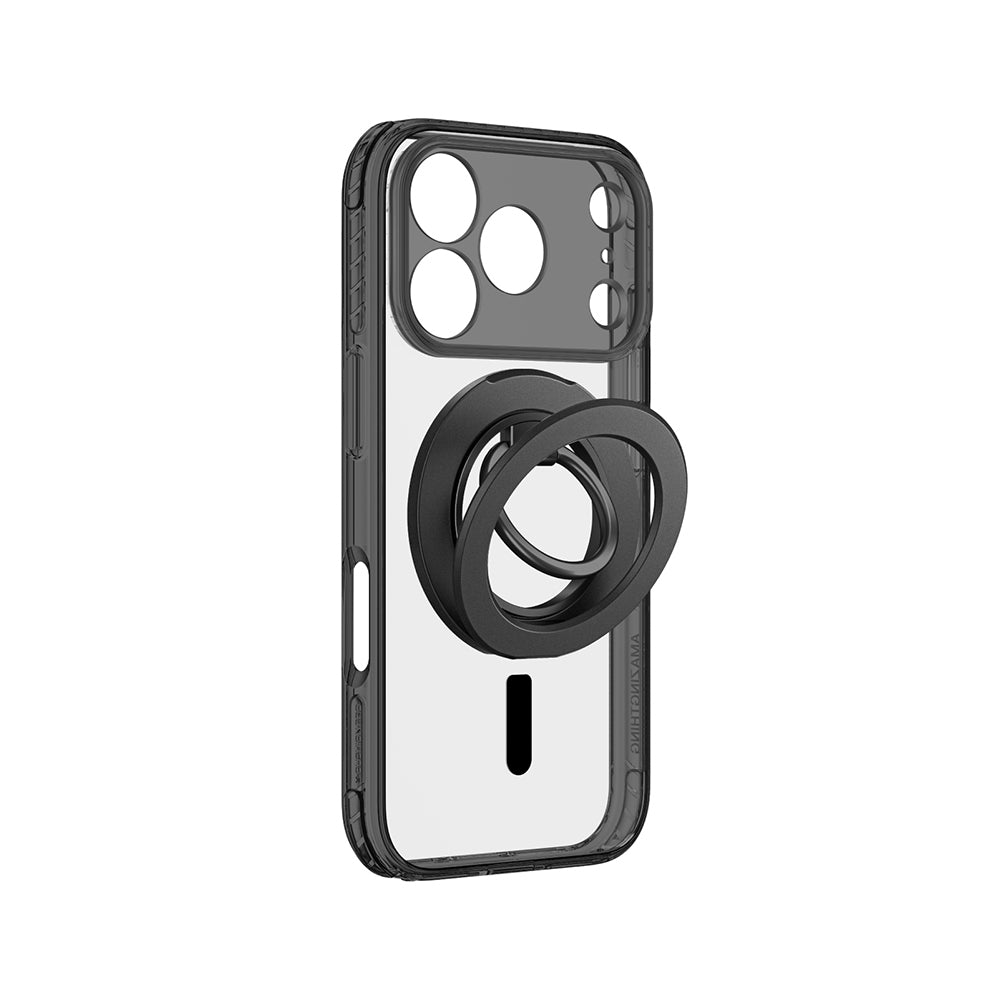 Apple iPhone 18 Pro Kılıf M-safe Şarj Özellikli Yüzük Standlı Amazingthing Titan Pro Grip Ring Serisi Kapak