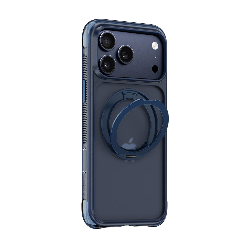 Apple iPhone 18 Pro Kılıf Wiwu AG-203 AeroGuard Ultra Serisi M-safe Şarj Özellikli Airbag Tasarımlı Standlı Kapak