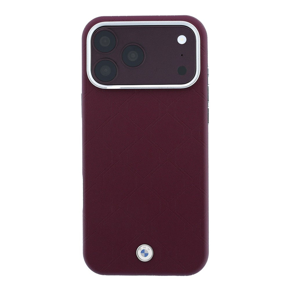 Apple iPhone 18 Pro Max Kılıf BMW Orjinal Lisanslı M-safe Şarj Özellikli Metal Logolu Kabartmalı Kapitone Deri Kapak