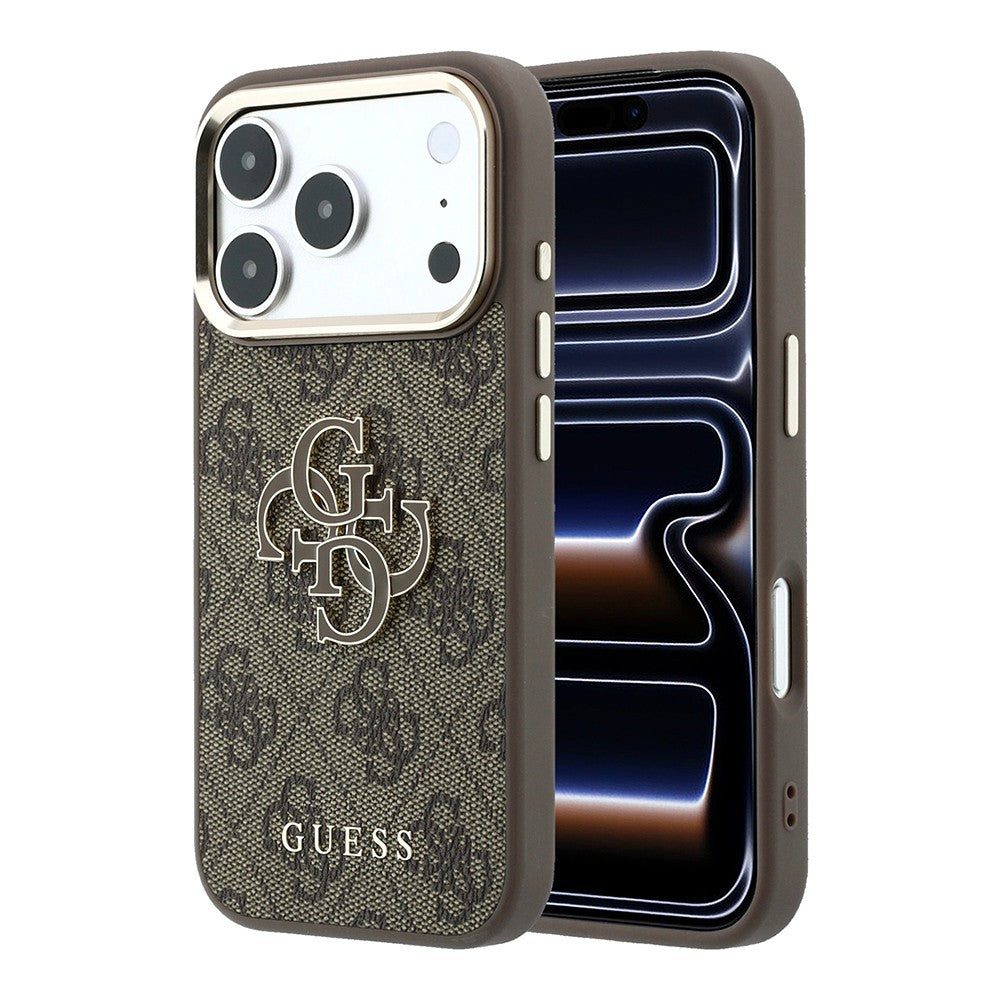 Apple iPhone 18 Pro Max Kılıf Guess Orjinal Lisanslı 4G Büyük Resin Logolu PU Kapak