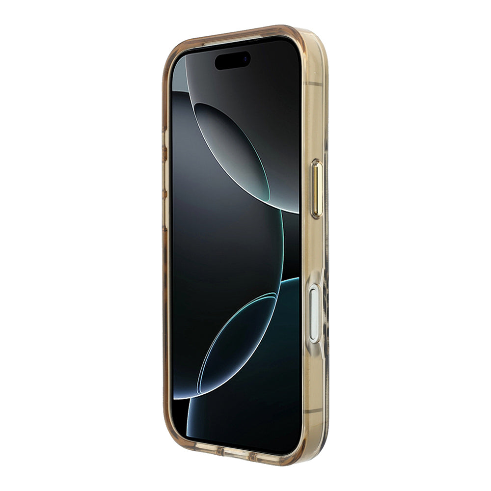 Apple iPhone 18 Pro Max Kılıf Guess Orjinal Lisanslı M-safe Şarj Özellikli Üçgen Logolu Zebra Desenli Silikon Kapak