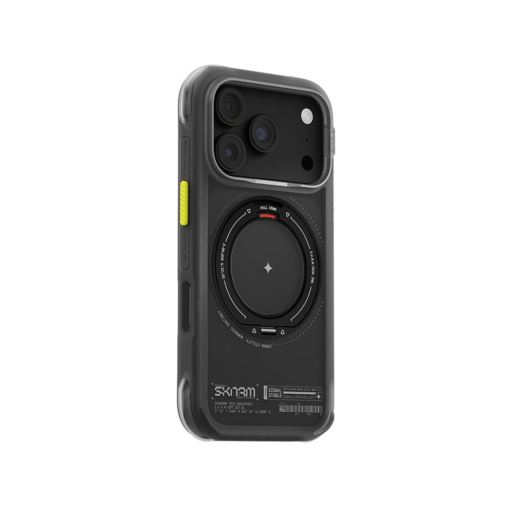 Apple iPhone 18 Pro Max Kılıf M-Safe Şarj Özellikli Airbag Tasarımlı Standlı Skinarma Atlas Kapak