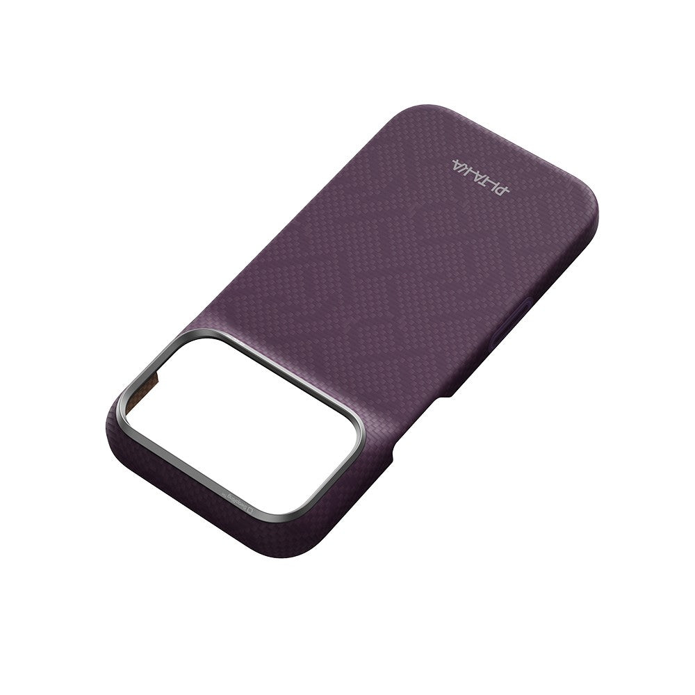 Apple iPhone 18 Pro Max Kılıf M-safe Şarj Özellikli Aramid Karbon Fiber Pitaka Weaving Serisi Kapak