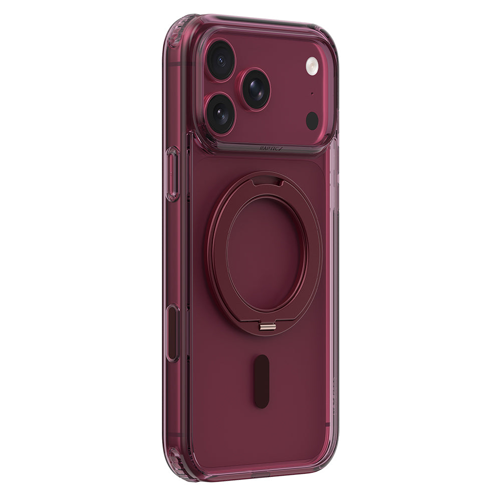 Apple iPhone 18 Pro Max Kılıf M-safe Şarj Özellikli Raptic Air Stand Serisi Aynalı Arka Yüzey Standlı Kapak