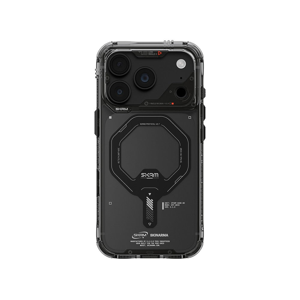 Apple iPhone 18 Pro Max Kılıf M-safe Şarj Özellikli Şeffaf Airbag Tasarımlı Skinarma Saido Mag-Charge Kapak
