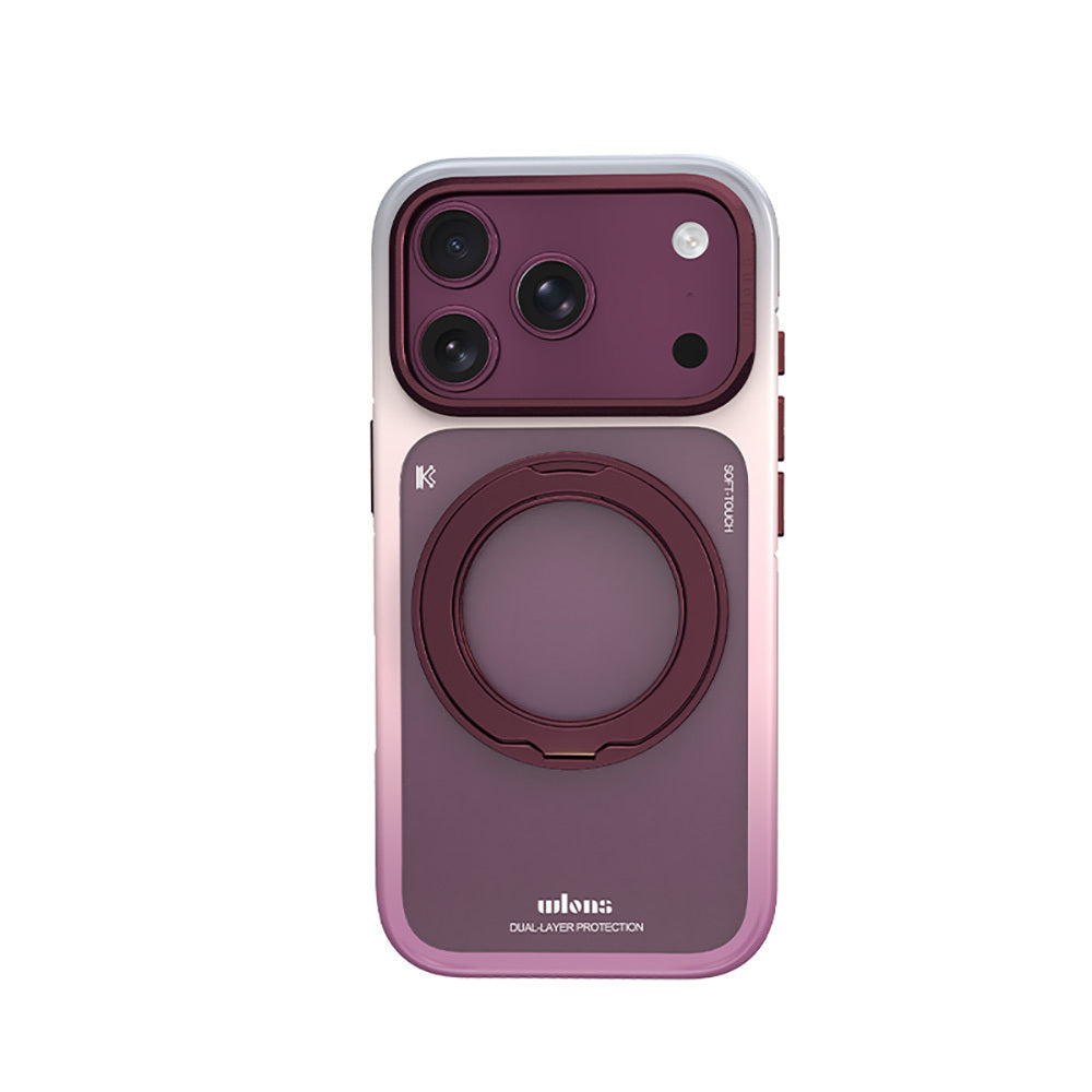 Apple iPhone 18 Pro Max Kılıf M-safe Şarj Özellikli Sert PC Wlons Arvox Standlı Kapak