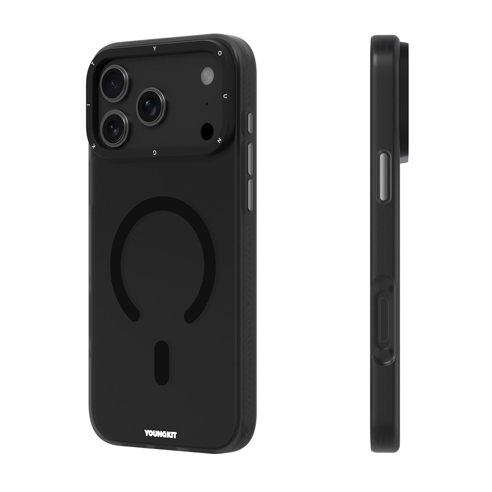 Apple iPhone 18 Pro Max Kılıf M-safe Şarj Özellikli Youngkit Hidden Sand Serisi Kapak