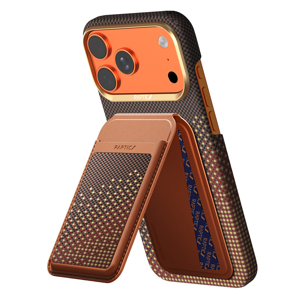 Apple iPhone 18 Pro Max Kılıf Raptic 2in1 Bundle Kit Aramid Skin Serenity Serisi Kartlık ve Karbon Kapak