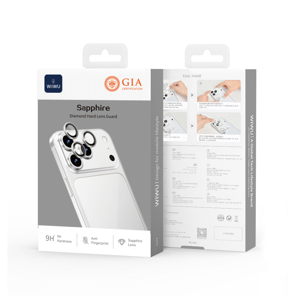 Apple iPhone 18 Pro Max Wiwu LG-003 Lens Guard Çizilmeye Karşı Dayanıklı Safir Kamera Lens Koruyucu