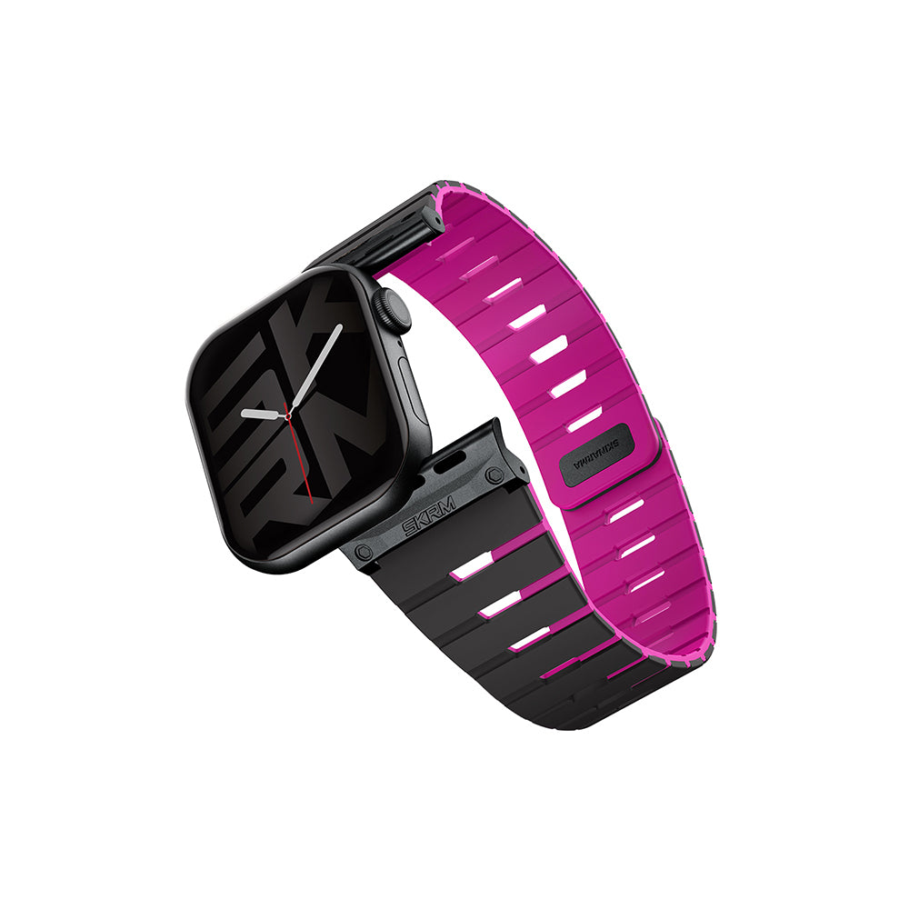 Apple Watch 10 42mm Skinarma Gemini Serisi TPU Magnetik Silikon Kordon