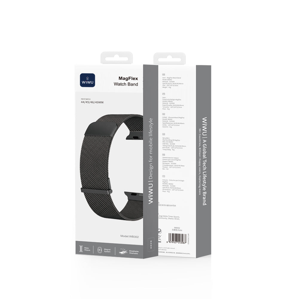 Apple Watch 10 46mm Wiwu MagFlex Secure Serisi Metal Kordon