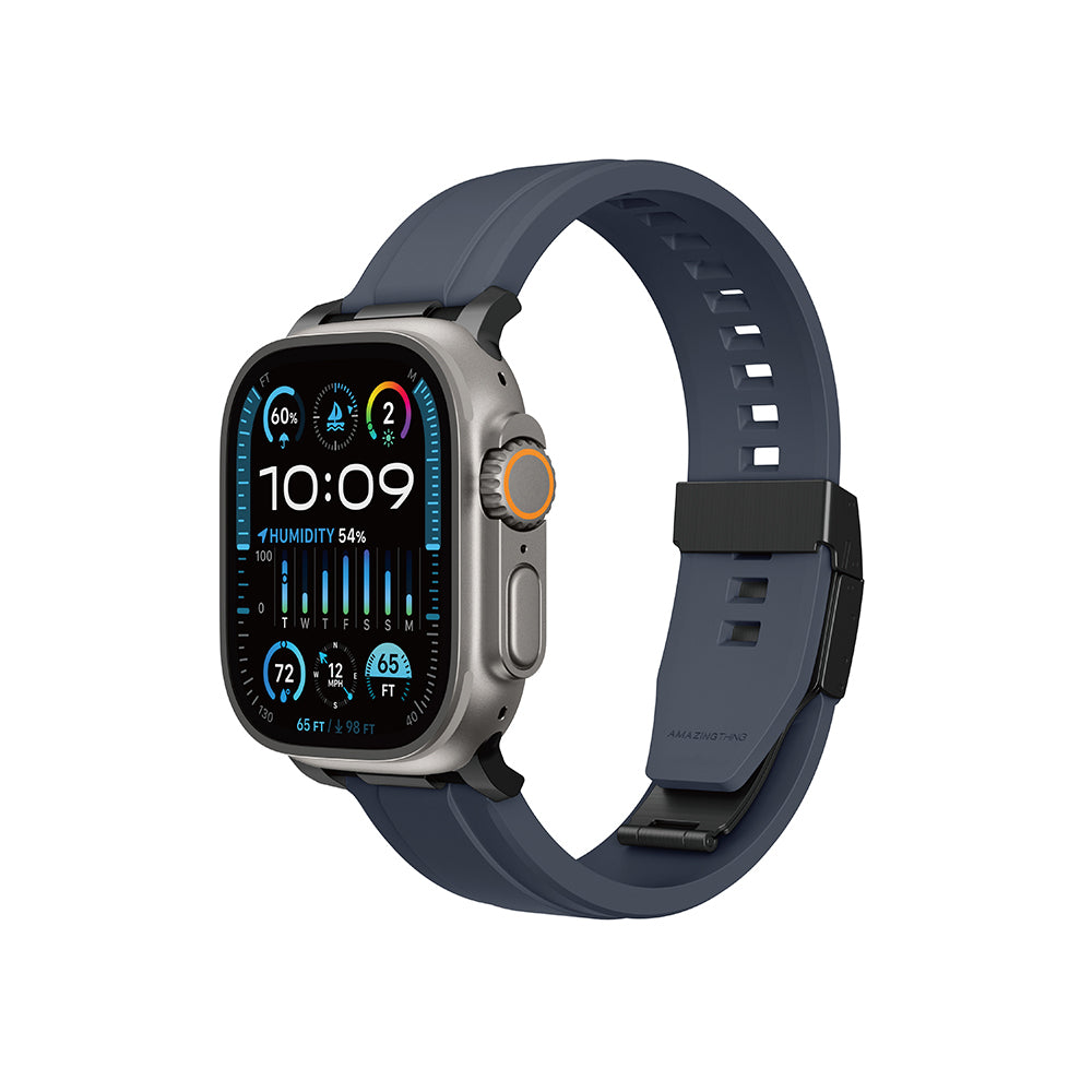 Apple Watch 44mm Amazingthing Titan Chrono Silikon Kordon