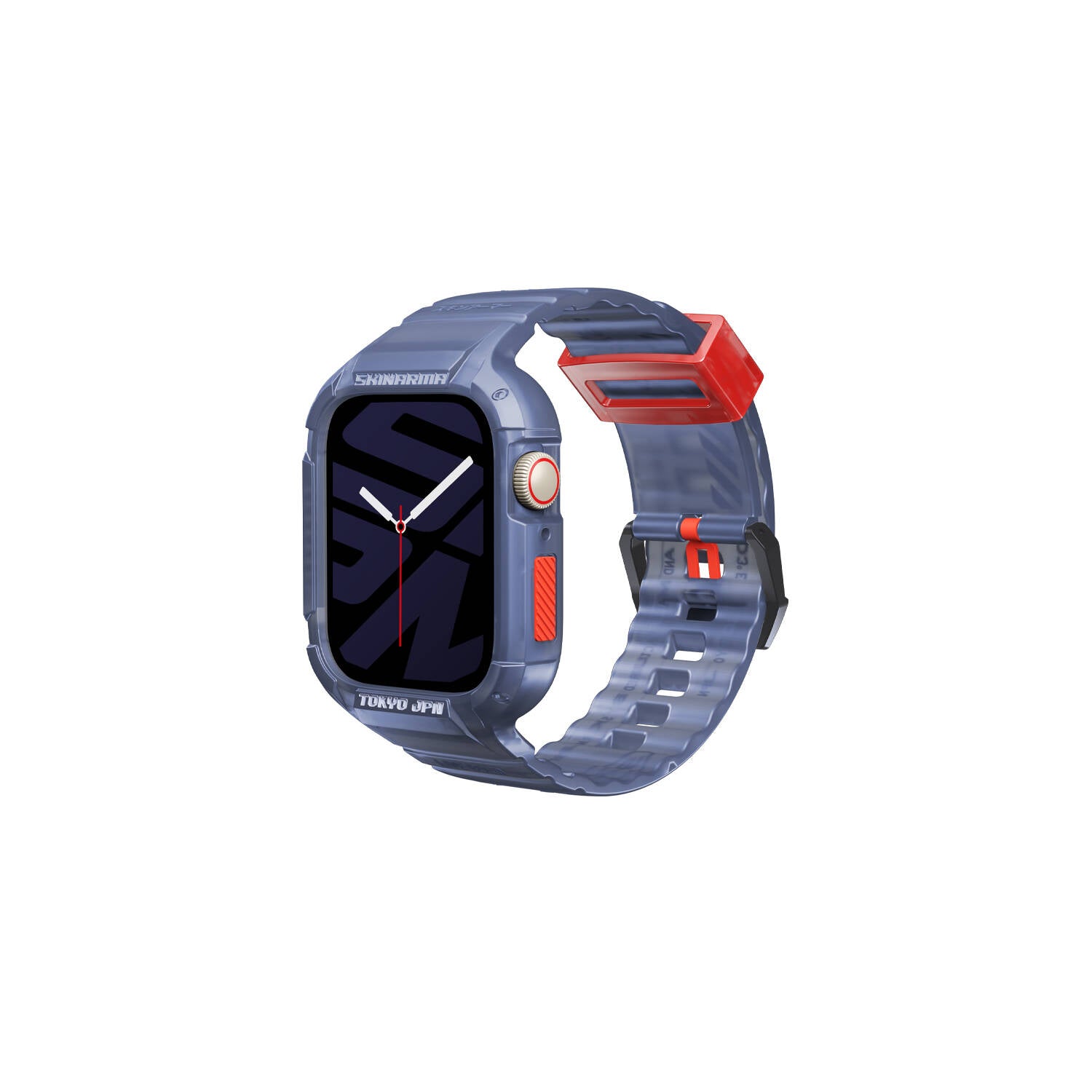 Apple Watch 7 45mm SkinArma Saido Sert PC Kasa Koruyuculu Silikon Kordon