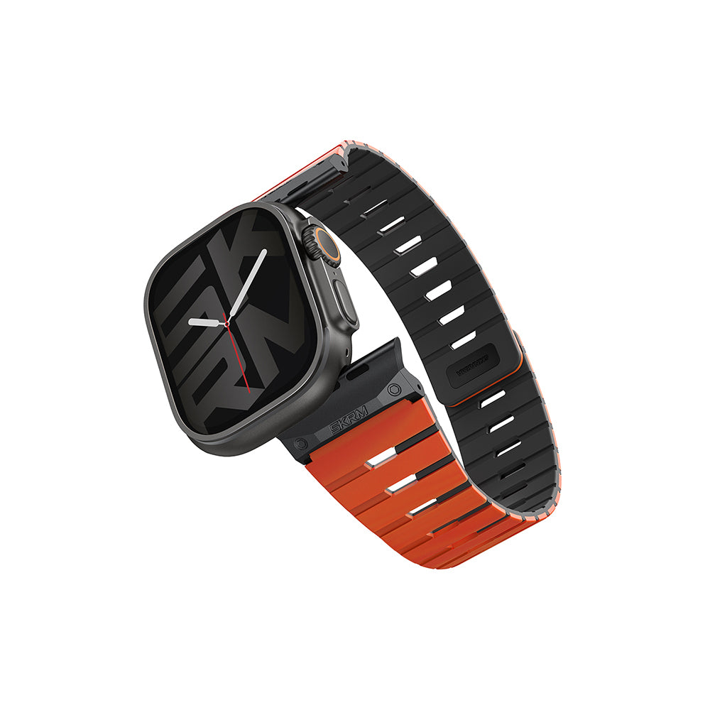 Apple Watch Ultra 49mm Skinarma Gemini Serisi TPU Magnetik Silikon Kordon