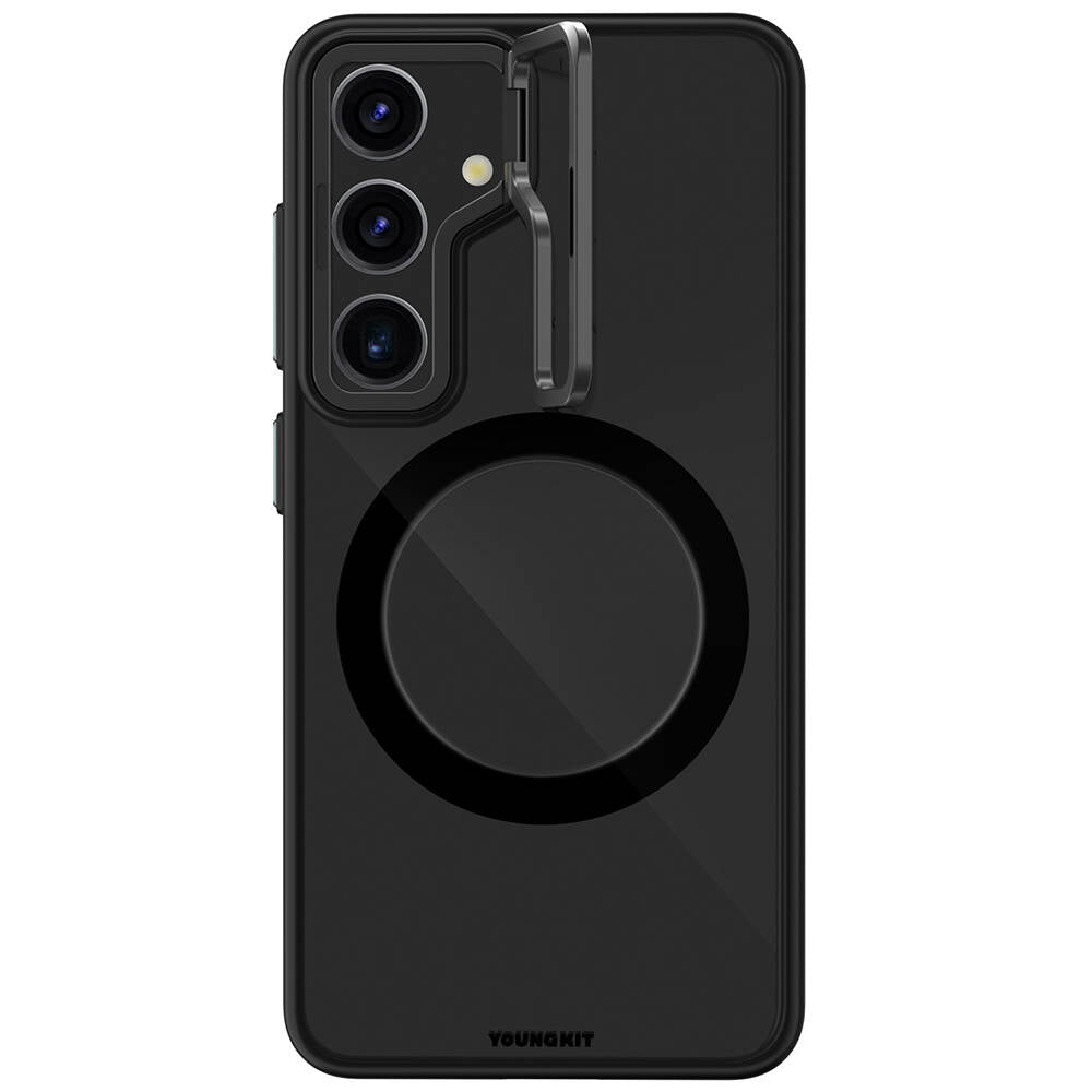 Galaxy S24 Kılıf M-safe Şarj Özellikli Sararma Önleyici Youngkit Crystal Grid Kapak