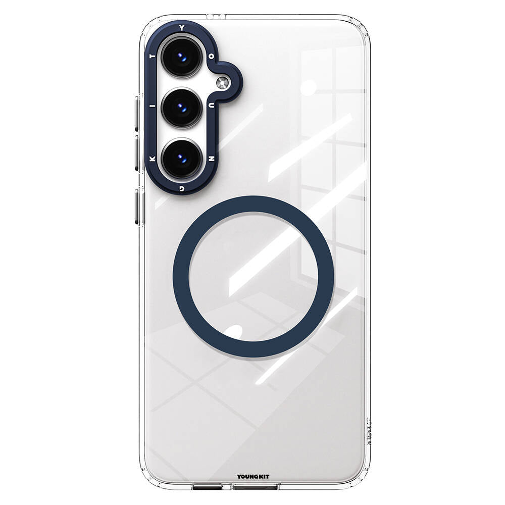 Galaxy S24 Kılıf M-safe Şarj Özellikli Sararmaya Karşı Dayanıklı Youngkit Clear Crystal Serisi Kapak