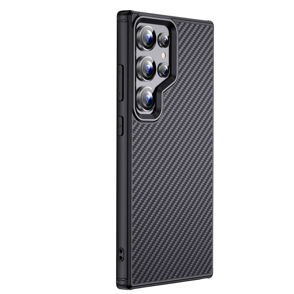 Galaxy S24 Ultra Kılıf Aramid Karbon Fiber M-safe Özellikli Wlons Radison Kapak