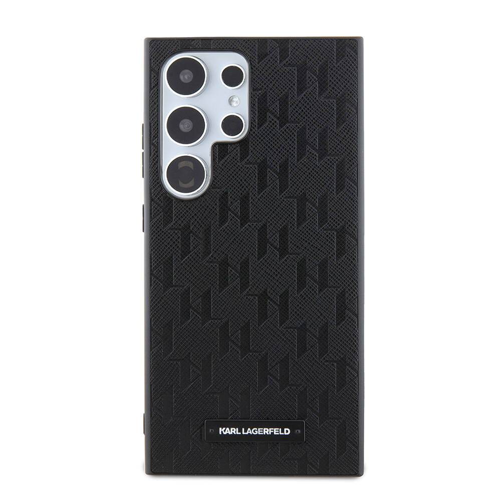Galaxy S24 Ultra Kılıf Karl Lagerfeld Orjinal Lisanslı Saffiano Monogram Metal Logo Kapak