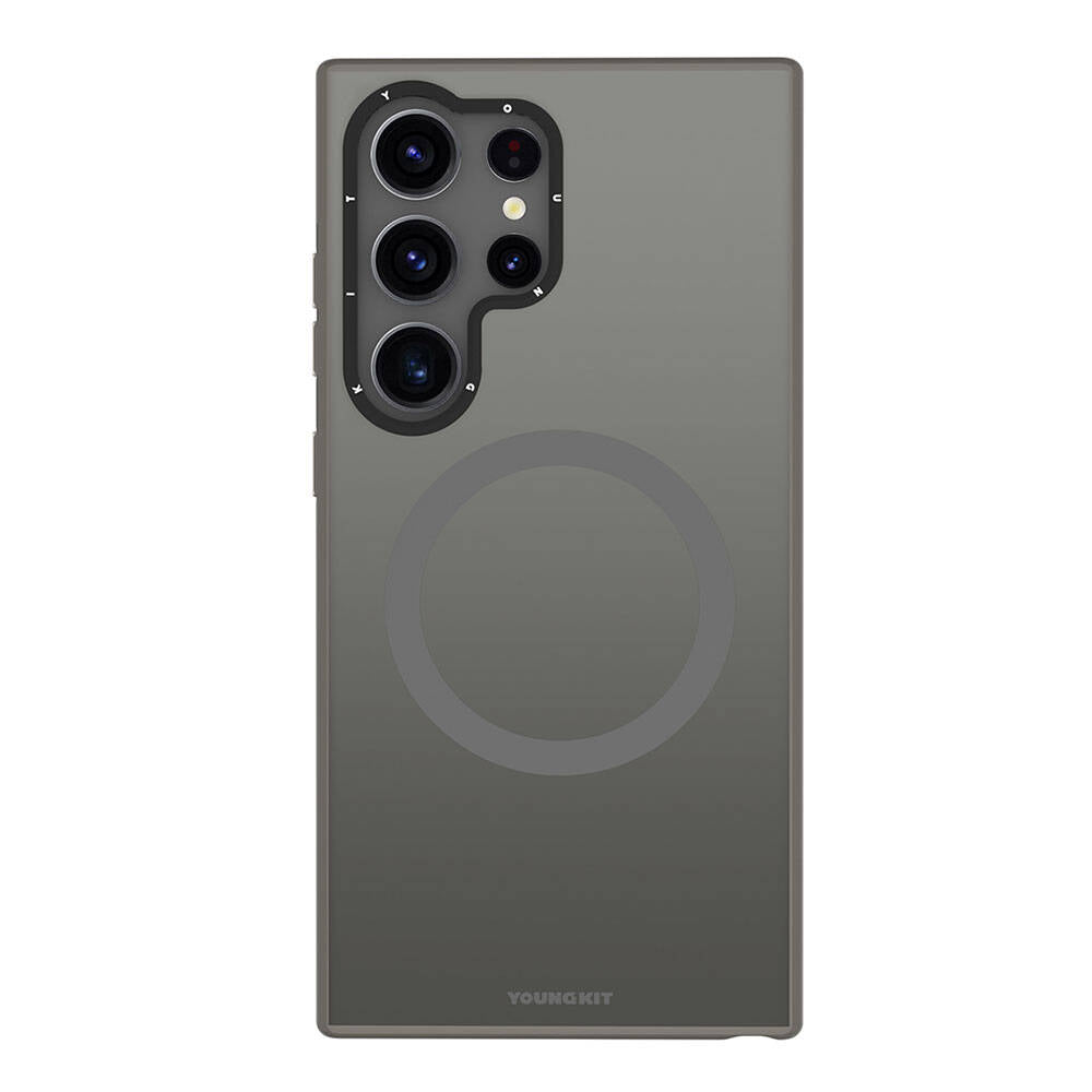 Galaxy S24 Ultra Kılıf M-safe Şarj Özellikli Çizilmeye Ve Aşınmaya Dayanıklı Youngkit Velvet Serisi Kapak