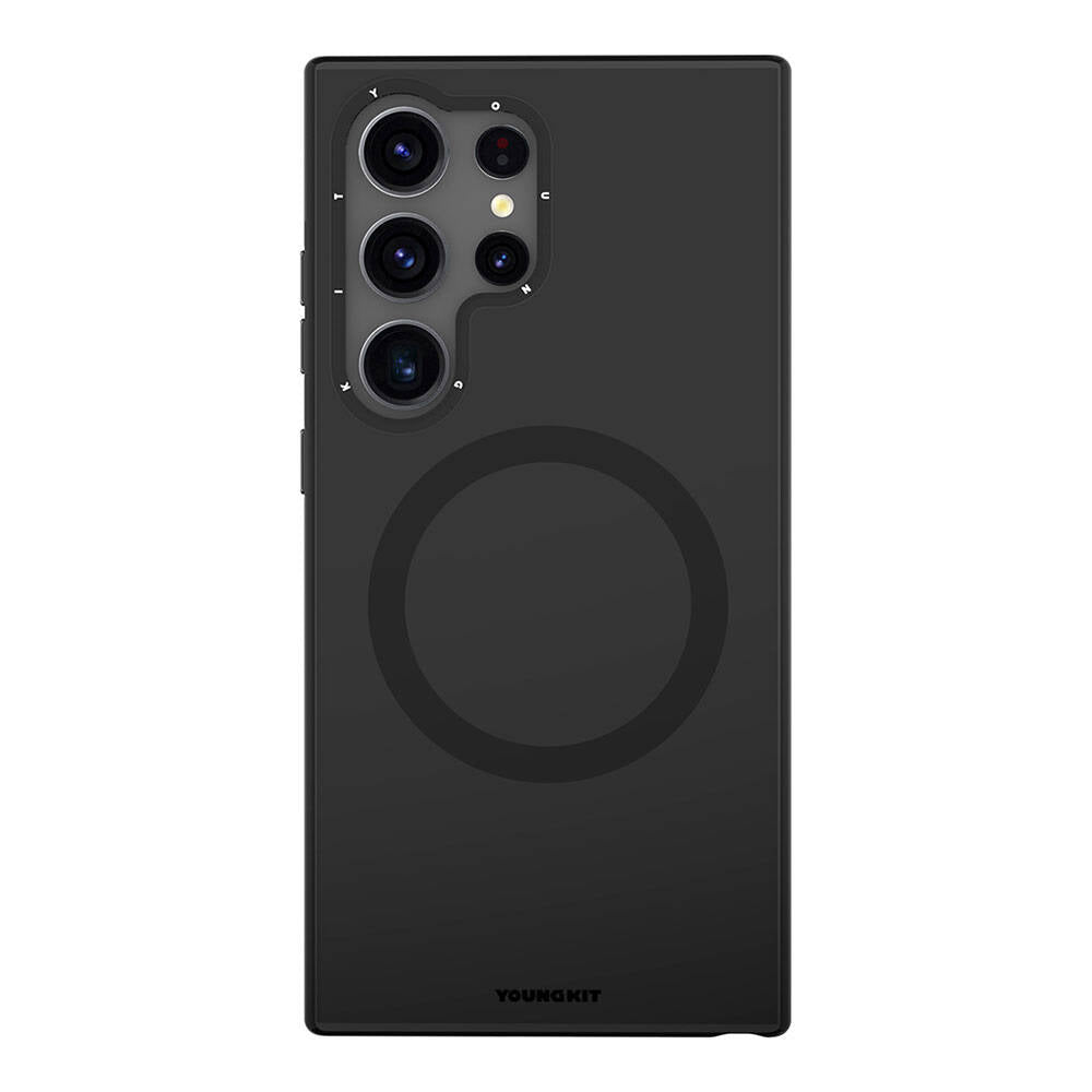 Galaxy S24 Ultra Kılıf M-safe Şarj Özellikli Çizilmeye Ve Aşınmaya Dayanıklı Youngkit Velvet Serisi Kapak