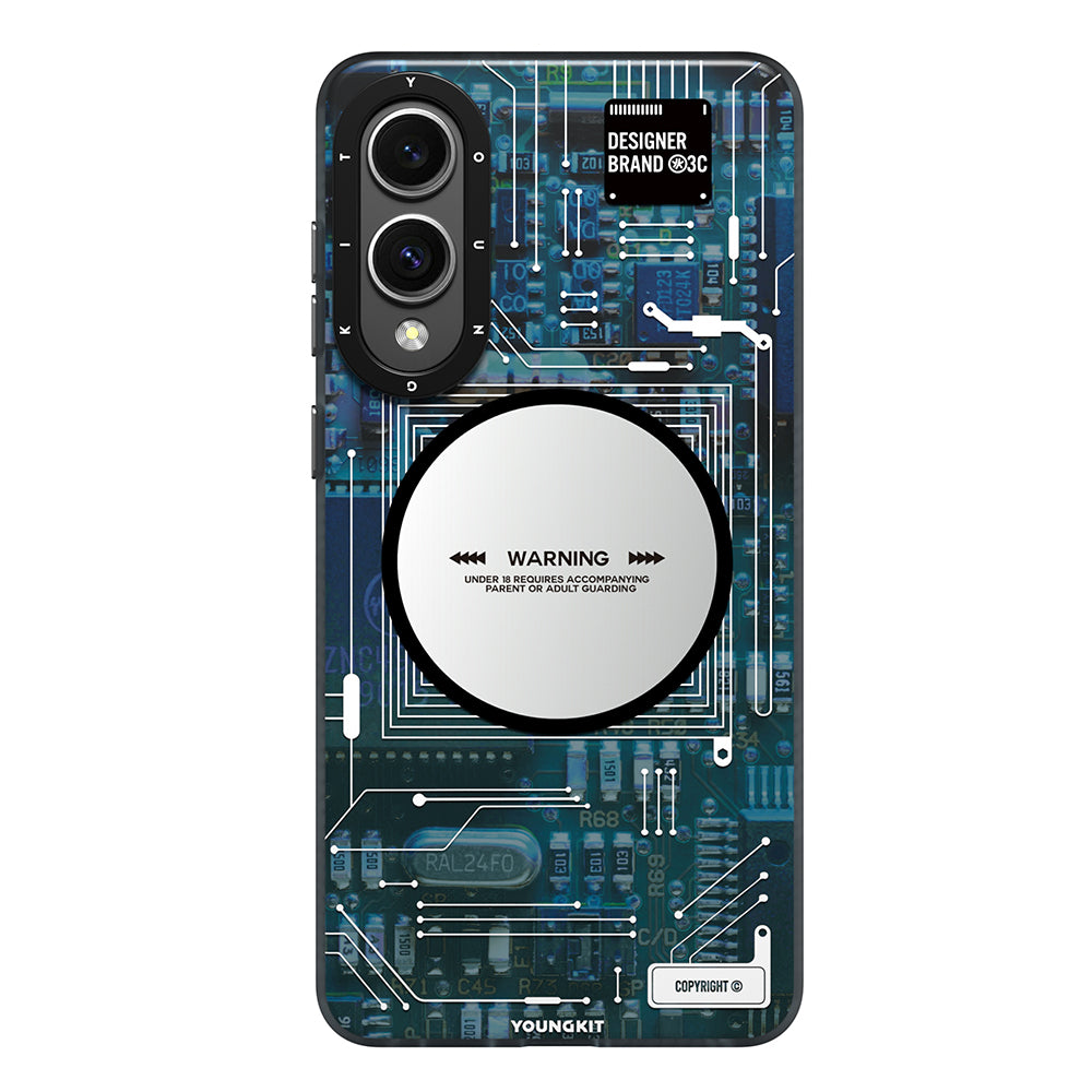 Galaxy S25 Edge Kılıf M-safe Şarj Özellikli Youngkit Technology Serisi Kapak