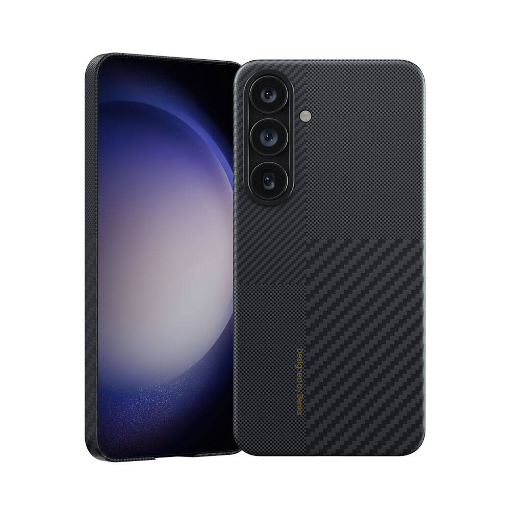 Galaxy S25 Kılıf M-safe Şarj Özellikli Karbon Fiber Benks Montage ArmorAir Kevlar Kapak