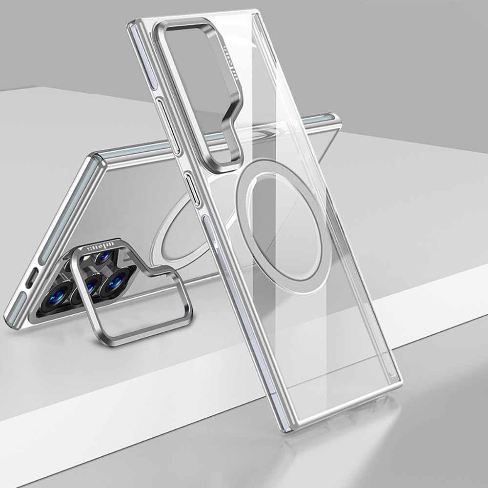 Galaxy S25 Ultra Kılıf M-safe Şarj Özellikli Wlons Standlı Efsane Kapak