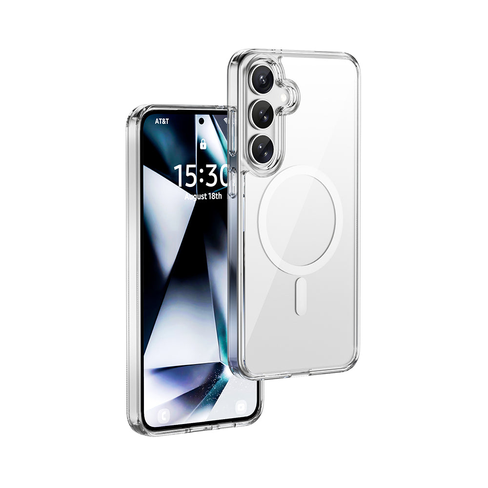 Galaxy S26 Kılıf Wiwu MCC-101 iShield Pro Serisi M-safe Şarj Özellikli Crystal Sert PC Kapak